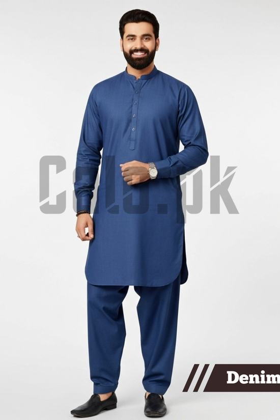 Exclusive Wash & Wear-Denim Blue