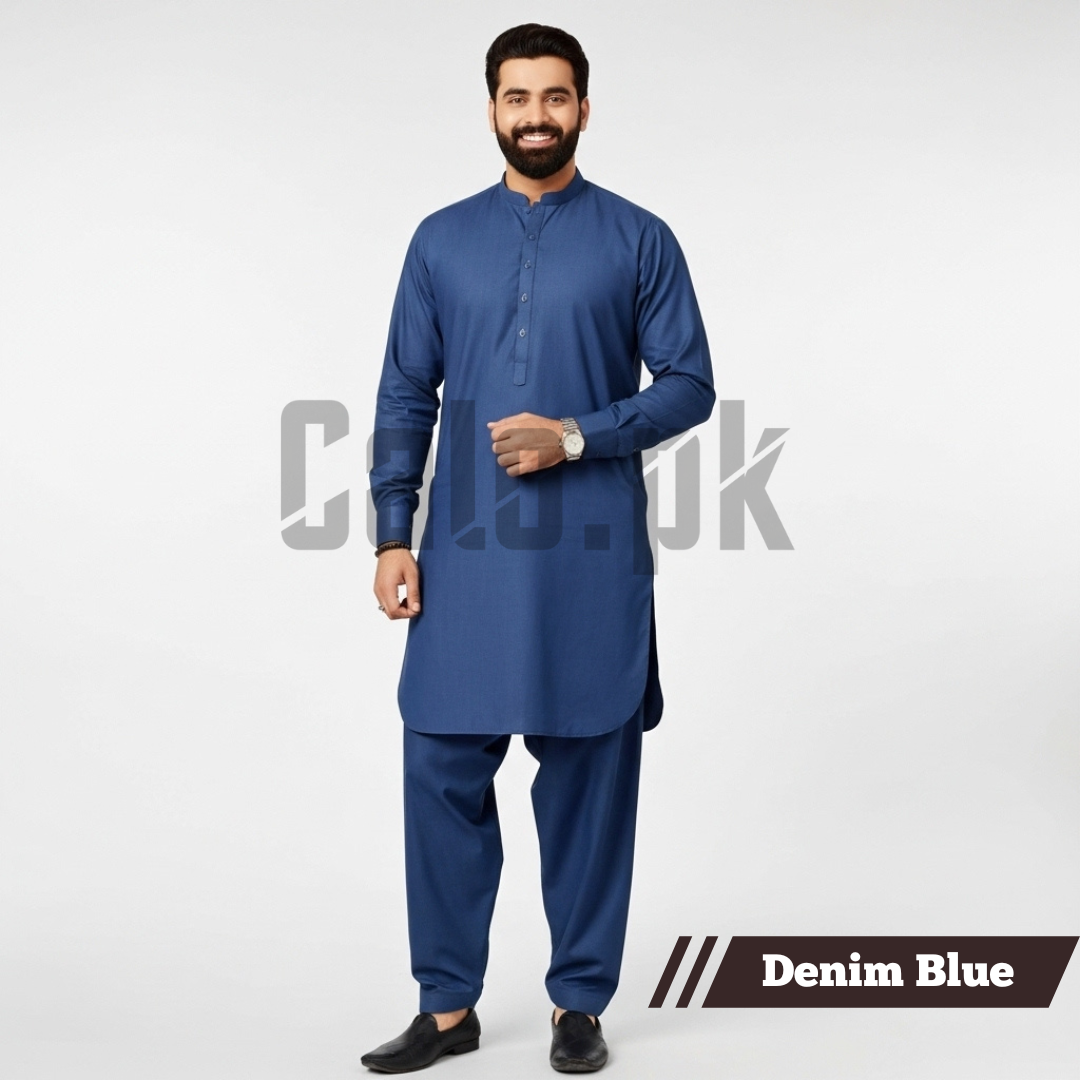 Exclusive Wash & Wear-Denim Blue