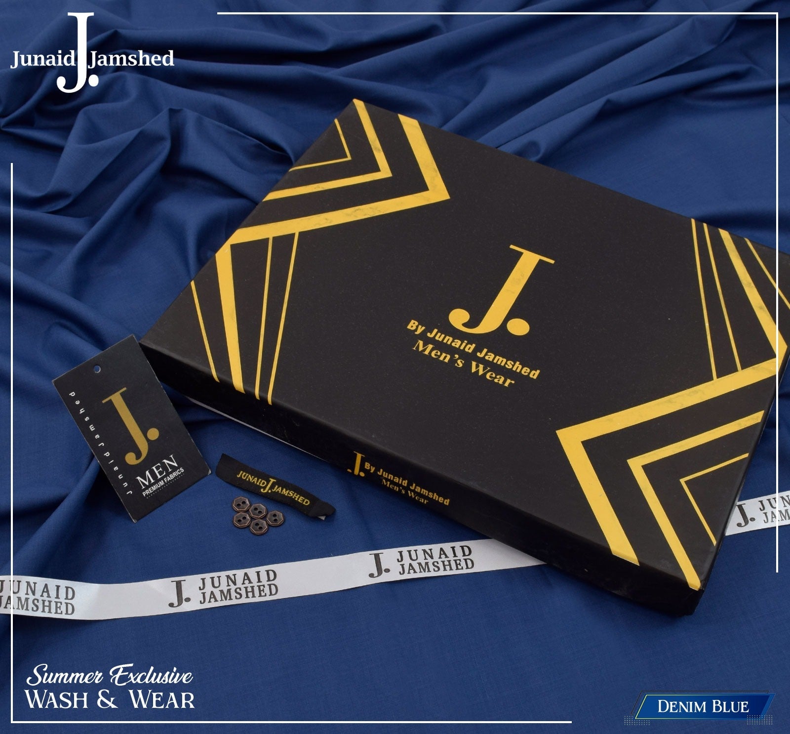 Exclusive Wash & Wear-Denim Blue